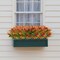 6Pcs Outdoor Artificial Plants UV Resistant, Fake Morning Glory Flowers with Orange Grass, Tropical Flowers Fall Leaves Foliage for Garden Patio Sidewalk Décor Red
